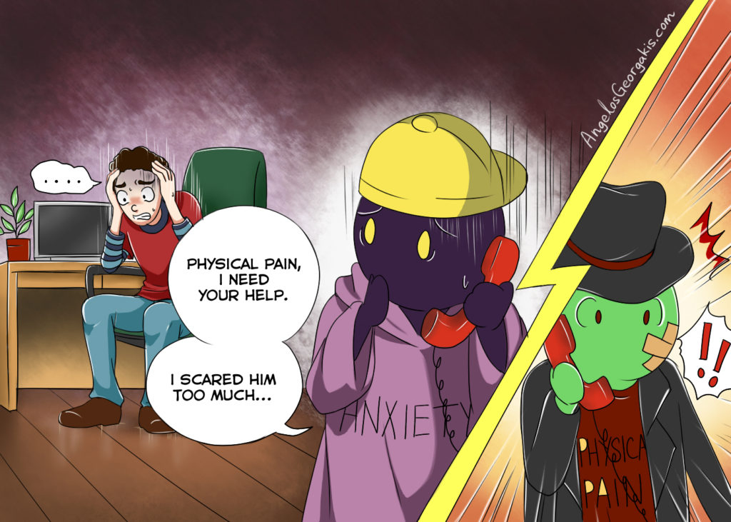 Why physical pain can help you in cases of severe anxiety illustration.